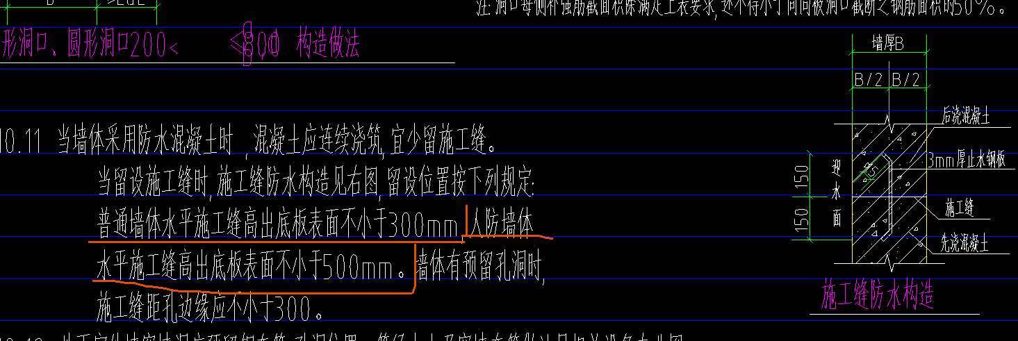 外墙迎水面