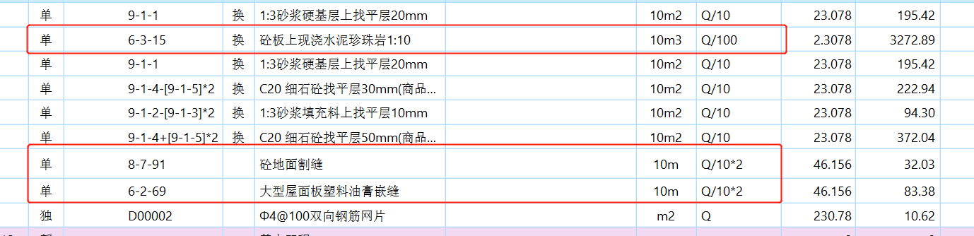 程量表达式