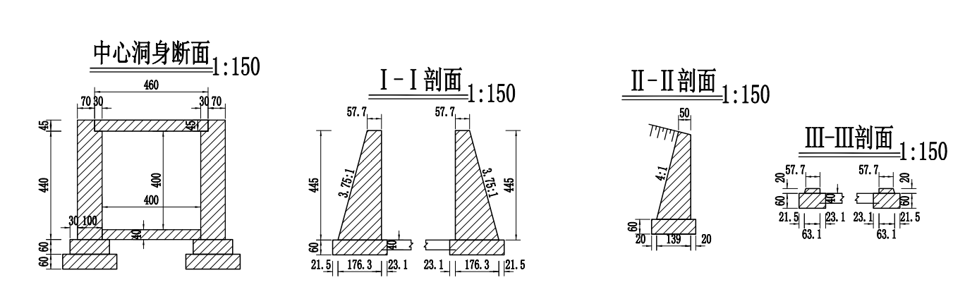 八字翼墙基础图片