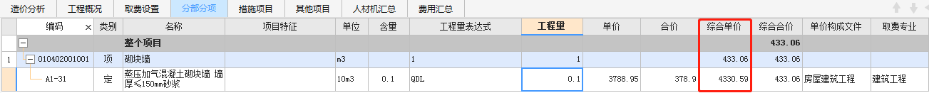 电力清单
