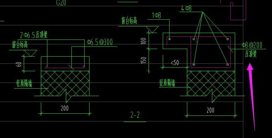 请问如下截图中我的这个窗台压顶梁的箍筋怎么布置?h和b分别指什么?