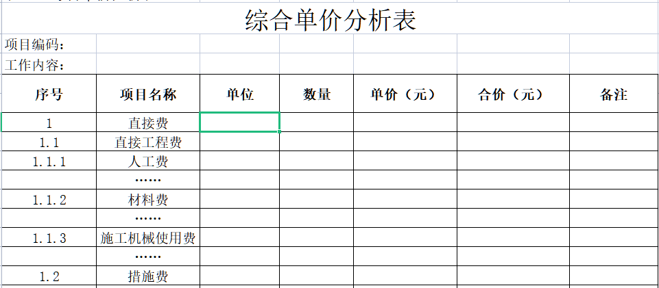 直接工程费