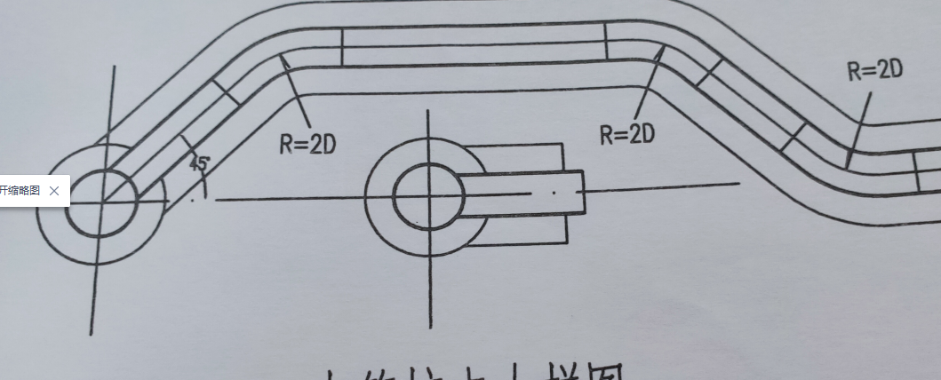 采暖室外管道的管道翻弯怎么计算在图纸上怎么测量