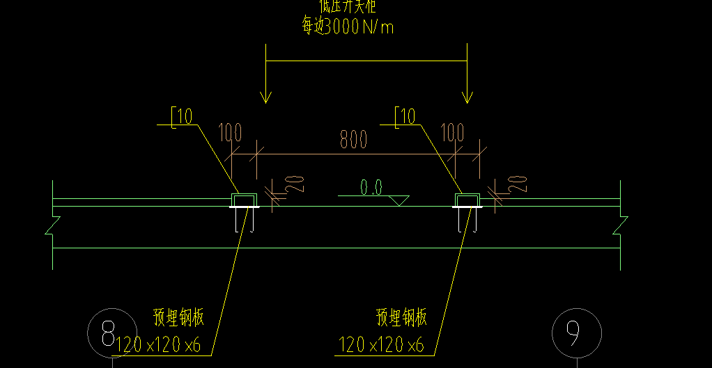 配电箱落地安装,那么槽钢本身高度假设如图是50,那么距地就是层底 0.