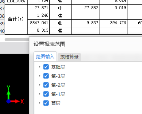 钢筋汇总表