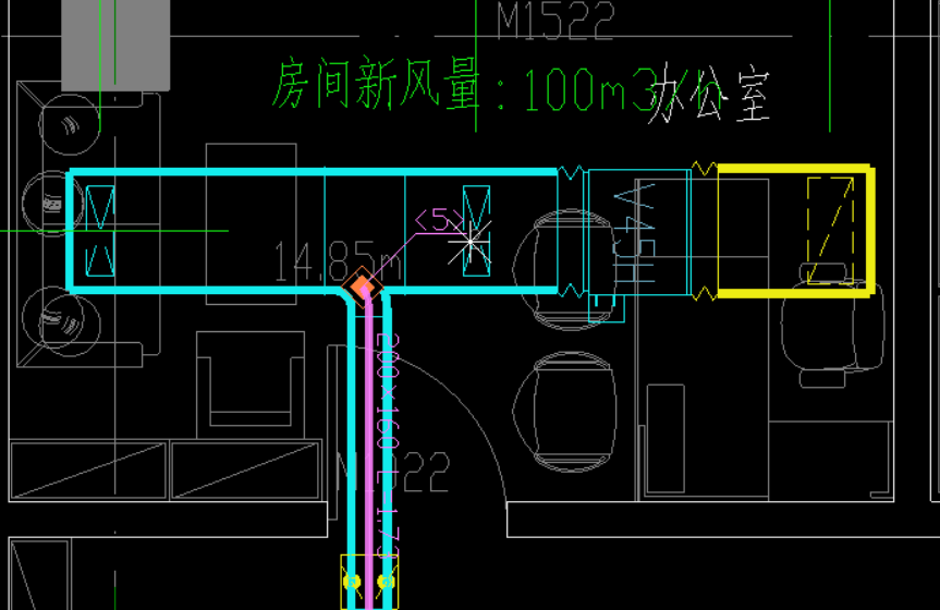 新风口和回风口示意图图片