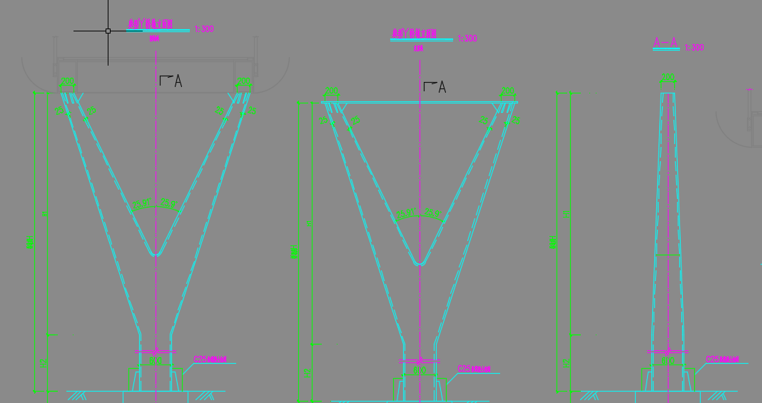 哪位大神指导下y型桥墩体积和表面积怎么计算如下图所示