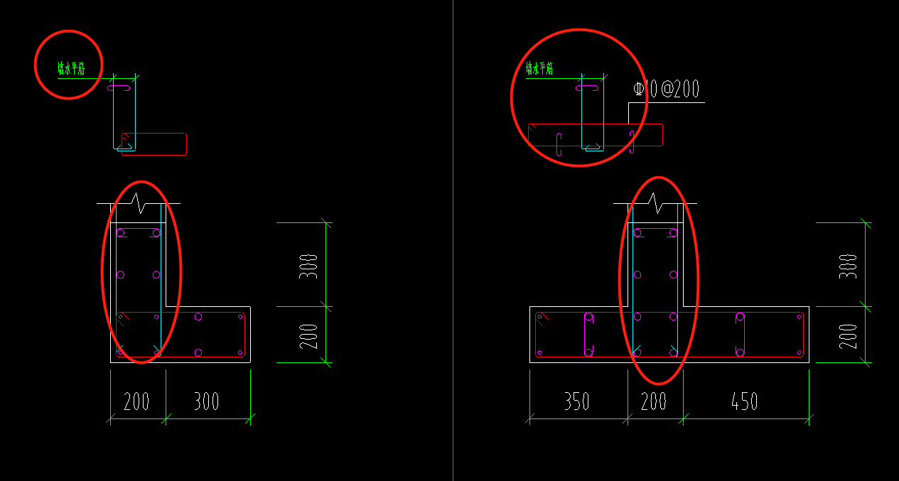 只能看交接墙体水平筋一个一个输这个能有什么简便方法