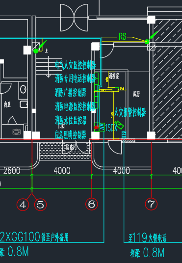 老师消防控制室的设备图纸好几个没给出规格尺寸是有默认值