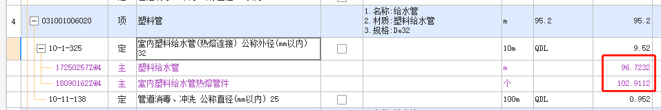 管工程量