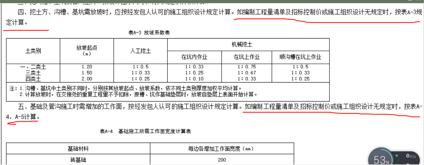 放坡系数