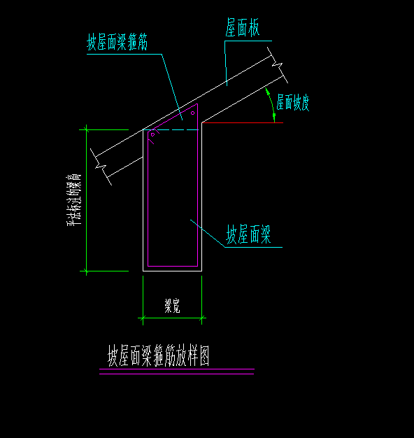 坡屋面梁图纸识图图片