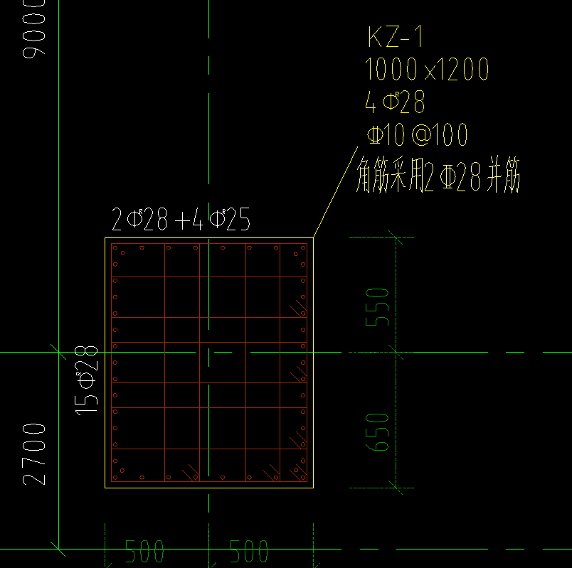框架柱角筋并筋怎么理解软件中这么表示对嘛