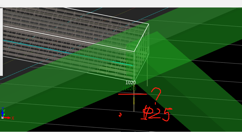 此处梁的侧面抗扭钢筋弯折长度怎么是1020mm?