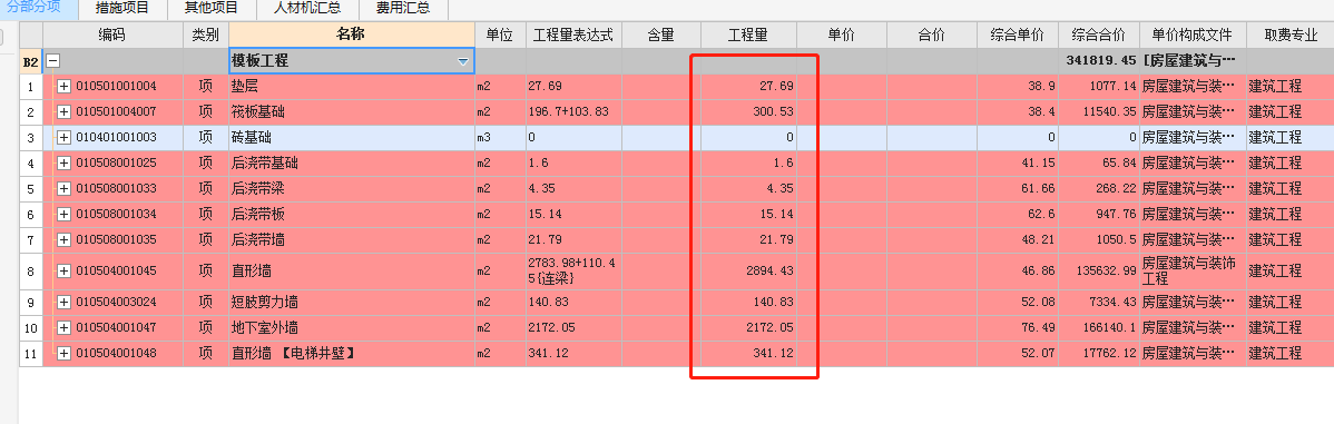 总工程量
