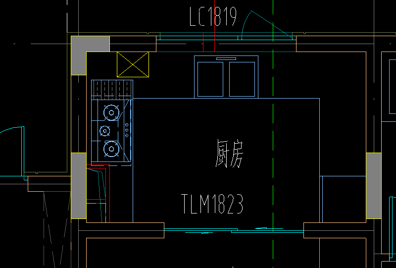 毛坯房厨房烟道结构图图片