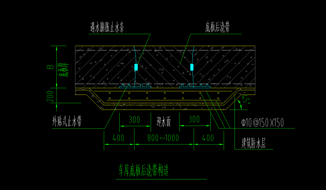 后浇带怎么画