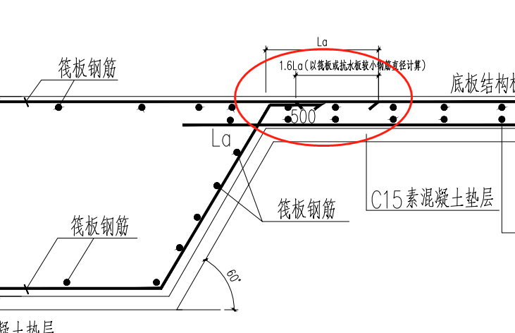 相邻筏板