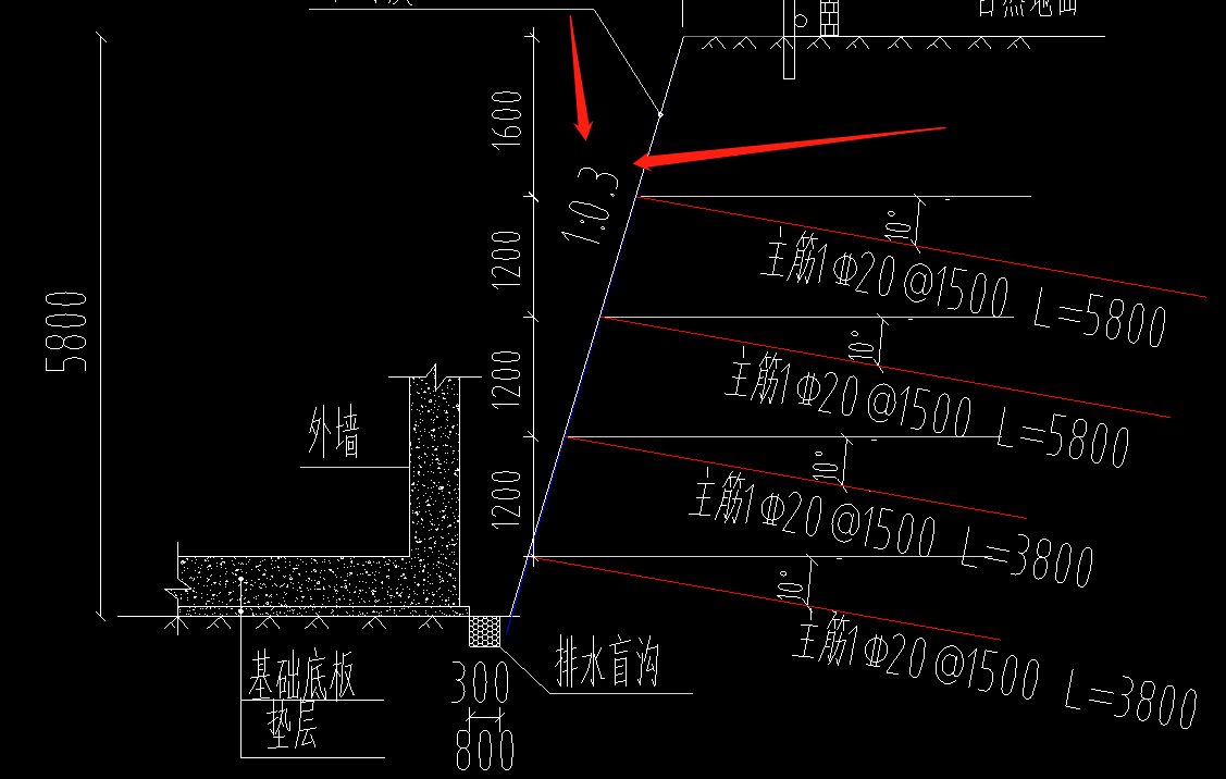 1:0.3放坡示意图图片