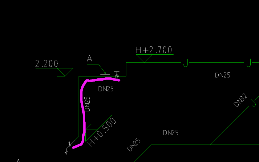 这句话是说末端的截止阀到冲洗水龙头这段吗
