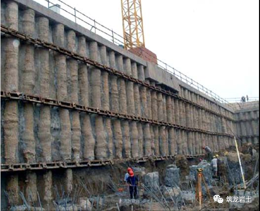 2 加筋水泥土桩锚支护分类1,按成型方向分:竖向,斜向,水平三种形式2