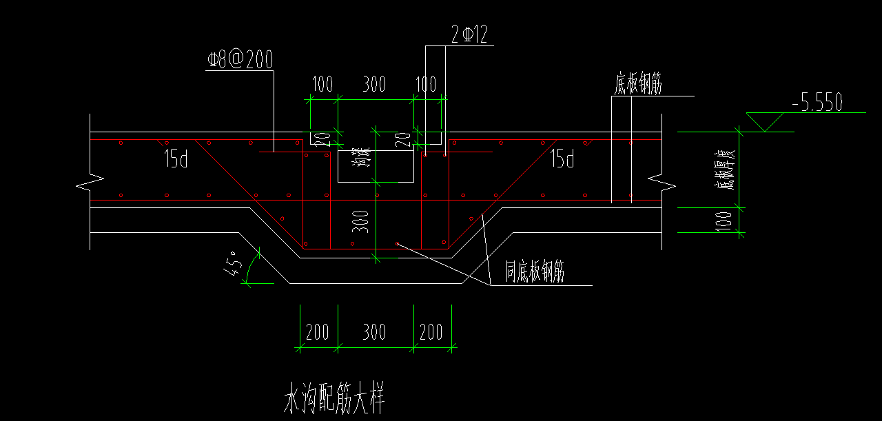 排水沟配筋图示图片