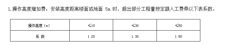 操作高度增加费