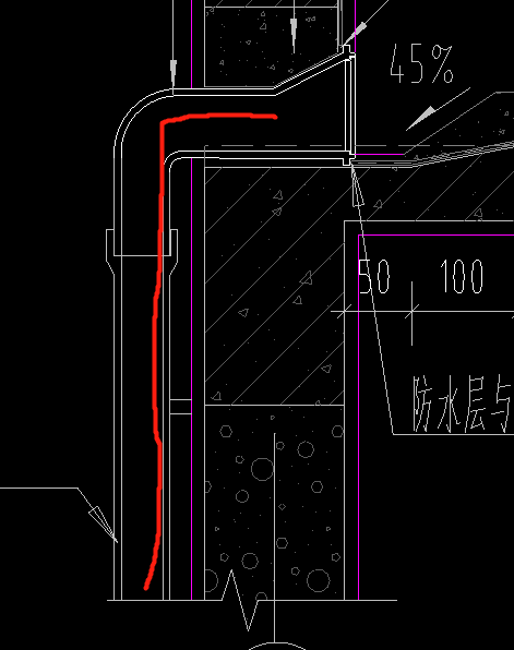 侧排雨水管安装示意图图片