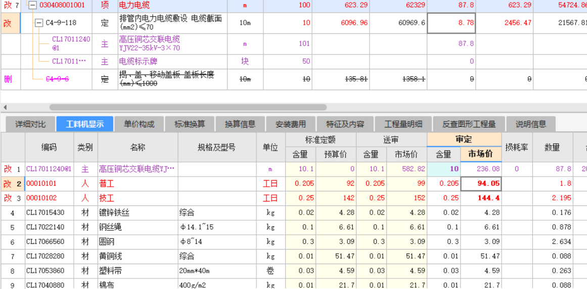 按市场价组价