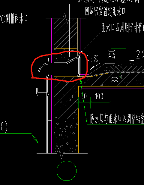 侧排雨水斗安装图片图片