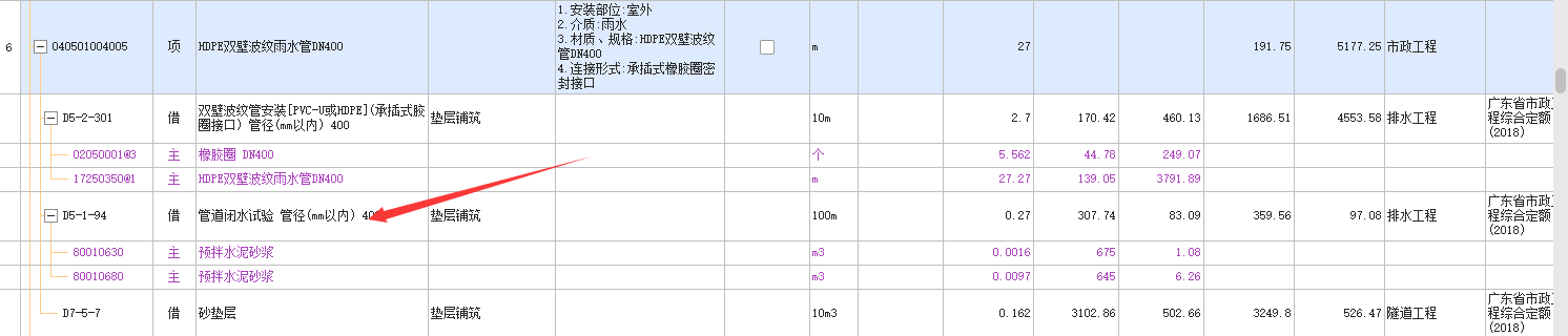 套取子目