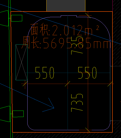 块料面积