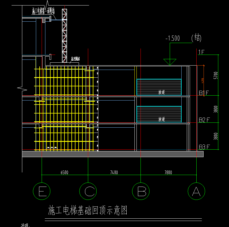 施工电梯回顶支撑图片