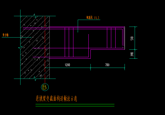 悬挑梁大样图图片