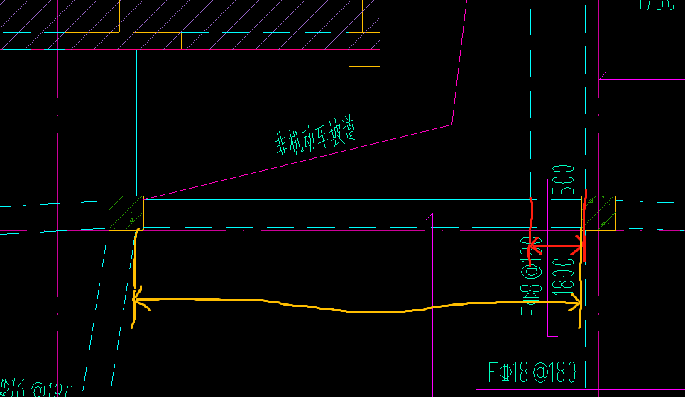 负筋布置范围