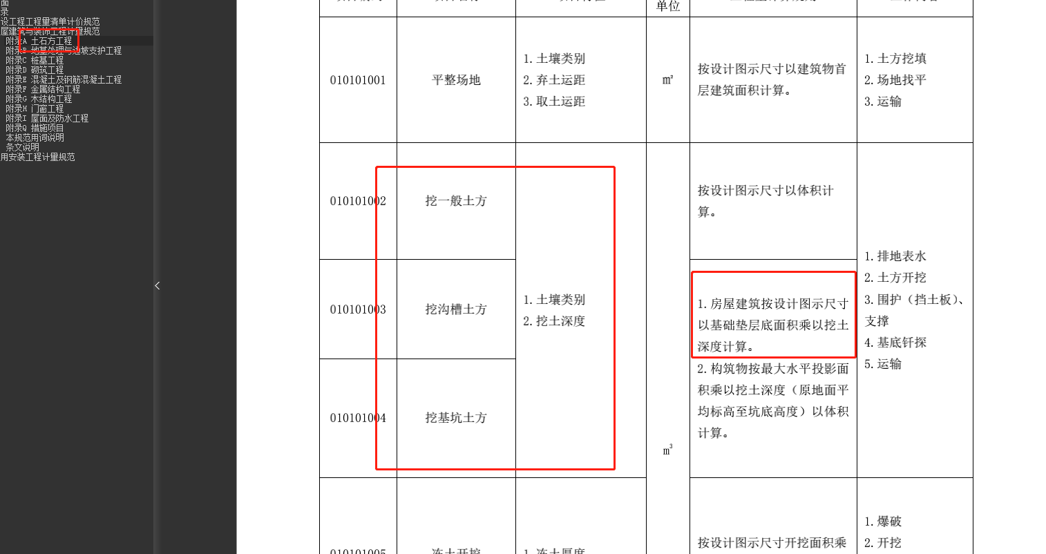 放坡系数