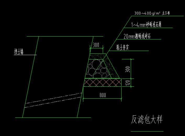 如果是按每个几米考虑一个的话,那这个上面只有一个侧面图,那反滤包的