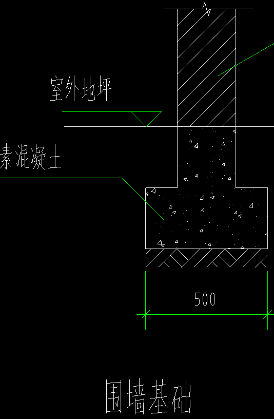 这个围墙基础是不是有问题,是不是应该有个垫层