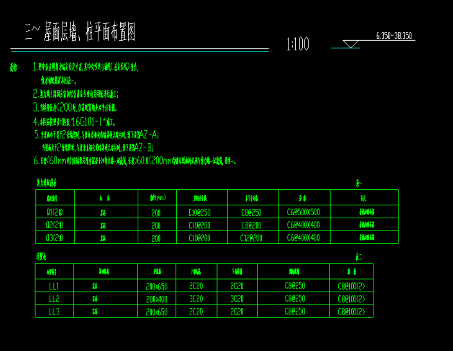 连梁表