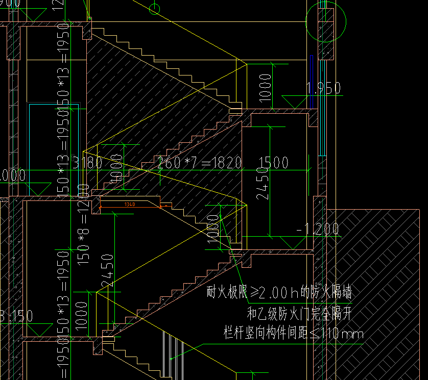 楼梯间防火隔墙