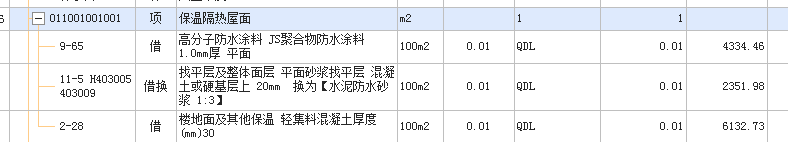 定额子目