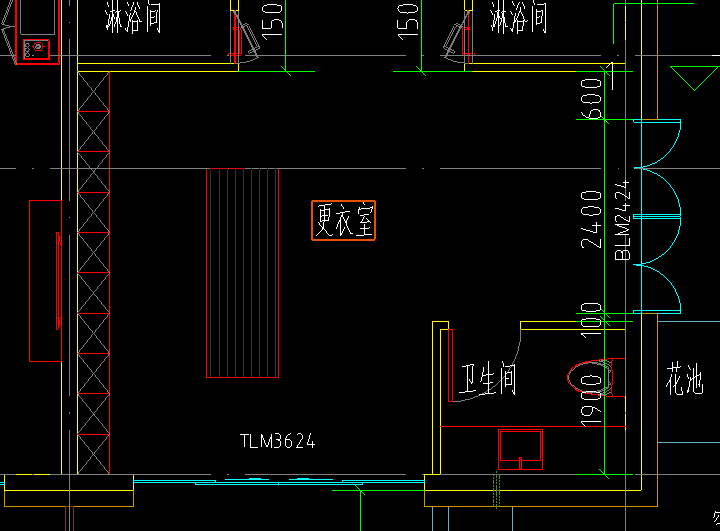 更衣室卫生间平面图图片
