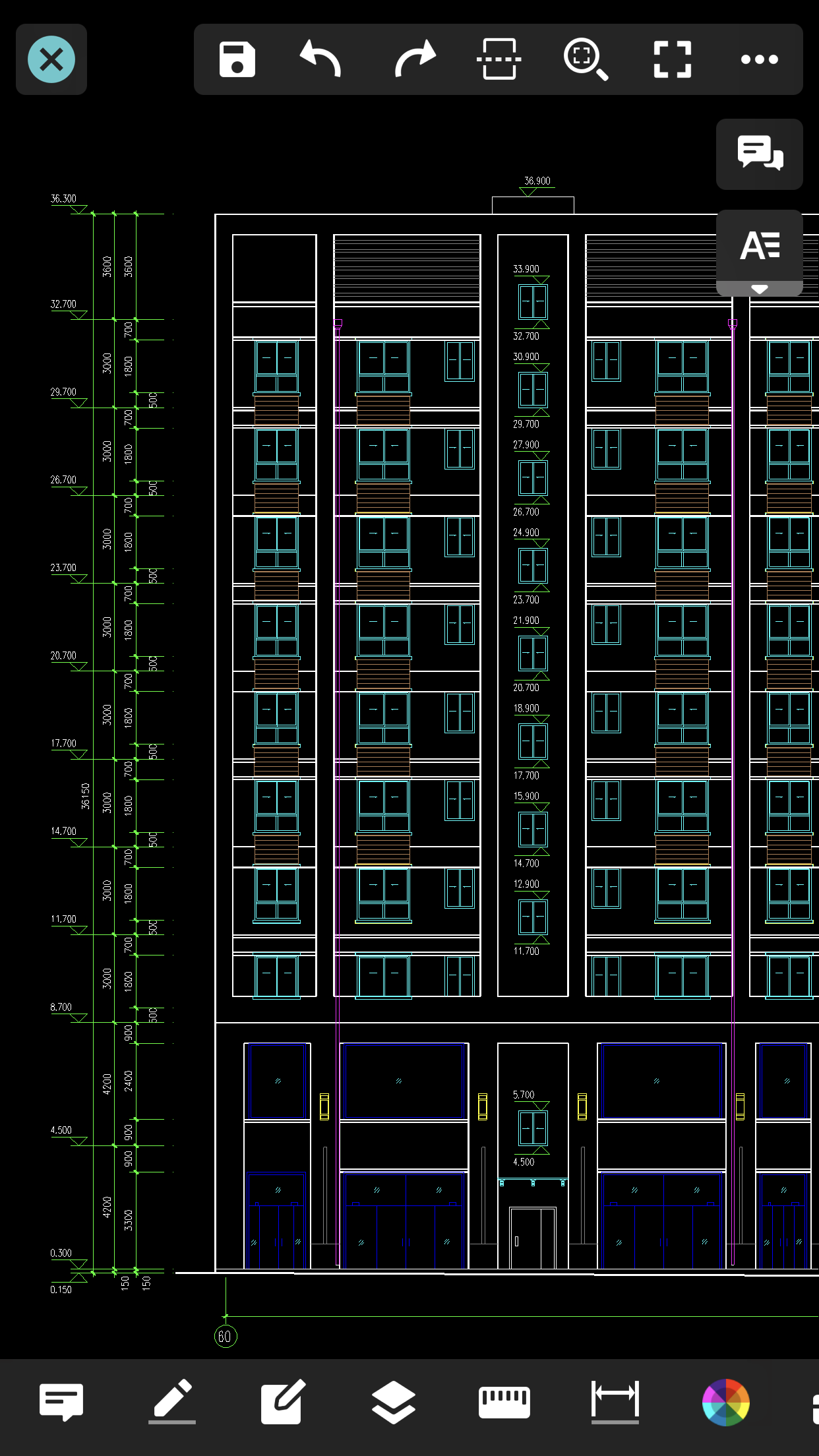 想知道这个楼的标高和檐高分别是多少 没有给楼层表不知道自己算的对