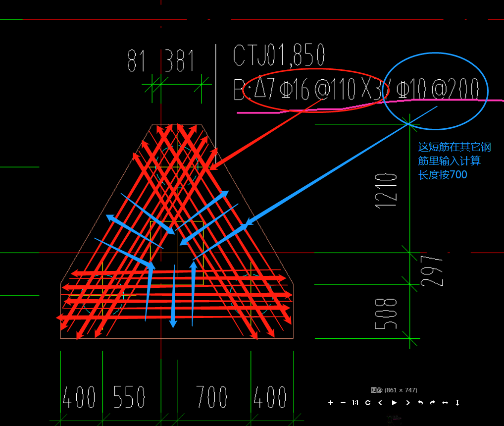 这个桩承台怎么建立?那个三角形是啥意思?还有那个乘3?