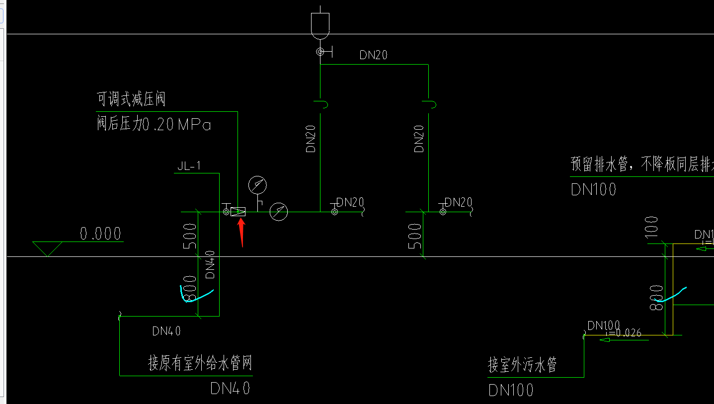 减压阀箭头方向图片