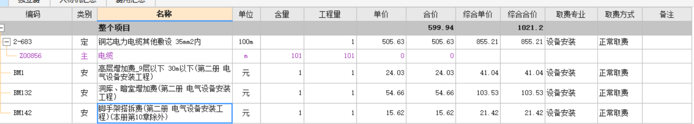 费用汇总