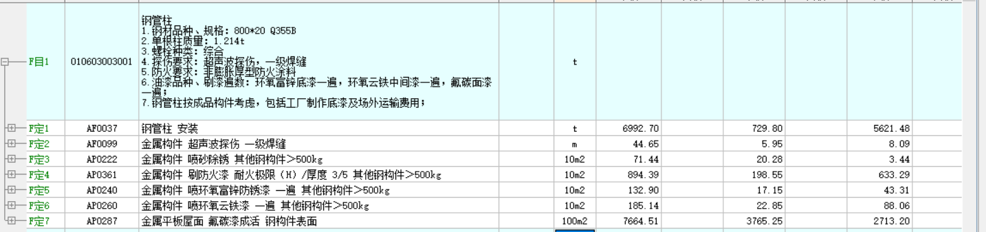 项目特征