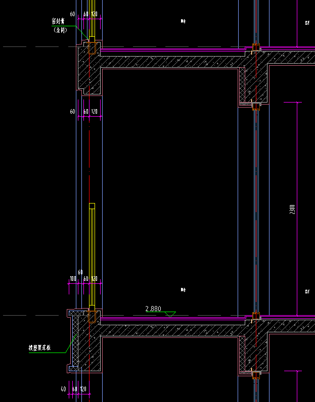 如图,冷热桥部位保温计算,应该算哪里的面积?请指明,感谢.