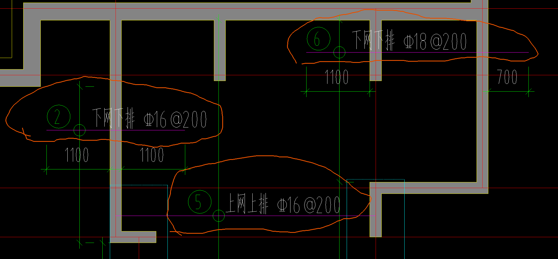 42被贊:5看著好像是筏板,筏板負筋是底筋可以畫下網下排的附加筋,而上