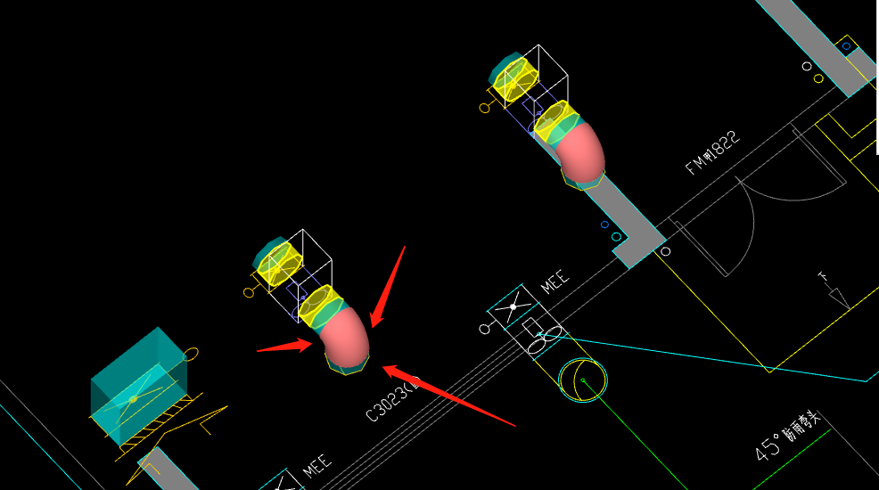 风管45度任意弯画法图片